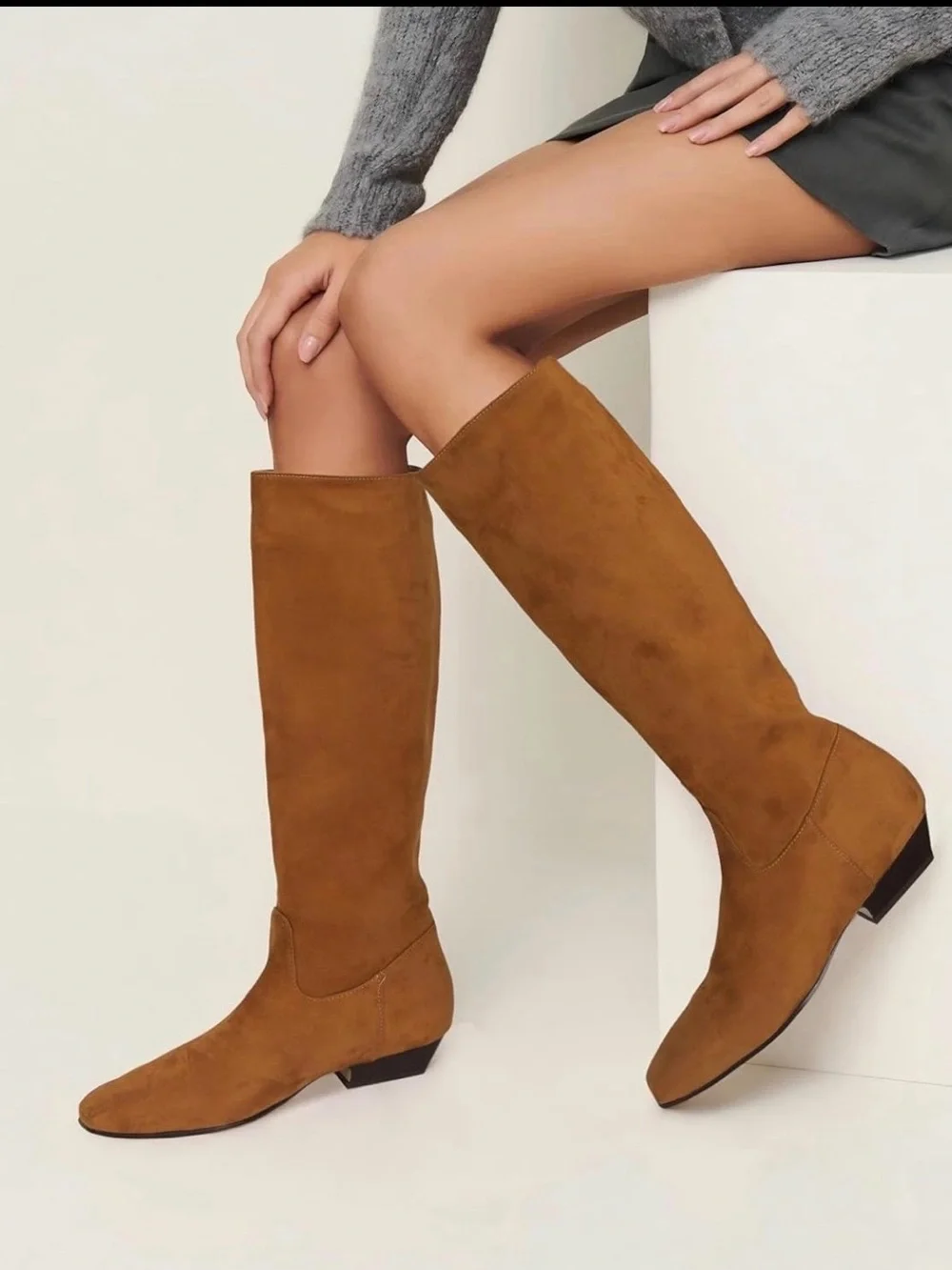 Women’s Tan Knee- High Boots